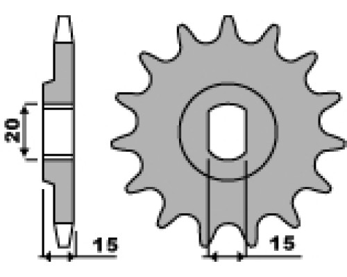 Pbr передня зірочка 1170 14 18nc moto morini 350 (83-87) (ланцюг 530)