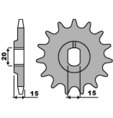 Зірочка передня pbr 1172 13 18nc moto morini 350 (88-95) (ланцюг 520)
