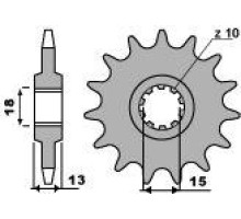 Pbr передня зірочка 155 13 18nc (ланцюг 415)