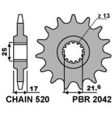 Зірочка передня pbr 2042 15 18nc honda cb 500f/x '13-15, cbr 500r `13-15 (ланцюг 520)