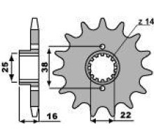 Pbr передня зірочка 2050 15 18nc ducati 748/916/944/996/1000 (ланцюг 525)