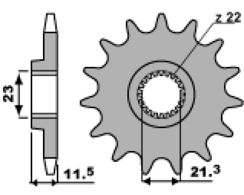 Зірочка передня pbr 2051 13 18nc yamaha ttr 250 93-05, raptor 250 08-11 (ланцюг 520)
