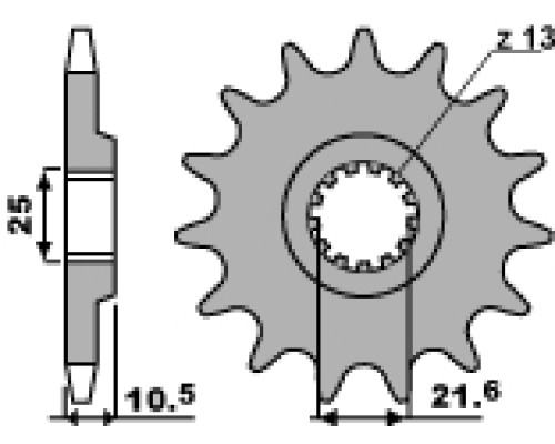 Зірочка передня pbr 2061 12 18nc kawasaki ksf 250 87-04, kef 300 95-03 (jtf1503.12) (ланцюг 520)