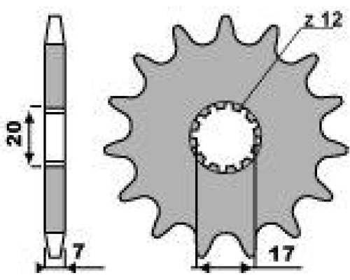 Pbr передня зірочка 2064 11 18nc aprilia, hm, am6 (ланцюг 428)