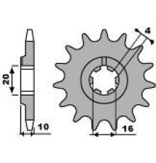 Pbr передня зірочка 2066 14 18nc husqvarna wre 125 (ланцюг 520)