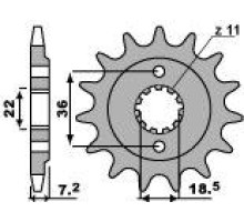 Передня зірочка pbr 2067 13 18nc honda cbf 250, xr 250r (може використовуватися як 2506 13) (jtf1321.13) (ланцюг 520)