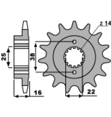 Pbr передня зірочка 2075 15 18nc ducati 748 strada 95-02 (-1) (ланцюг 520)