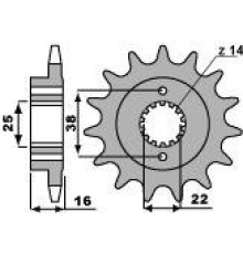 Pbr передня зірочка 2075 15 18nc ducati 748 strada 95-02 (-1) (ланцюг 520)