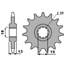 Зірочка передня pbr 2081 12 18nc fantic 50/80 (90-97) (ланцюг 428)