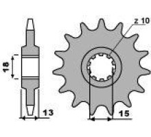 Зірочка передня pbr 2081 13 18nc fantic 50/80 (ланцюг 428)
