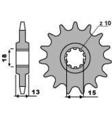 Зірочка передня pbr 2081 13 18nc fantic 50/80 (ланцюг 428)