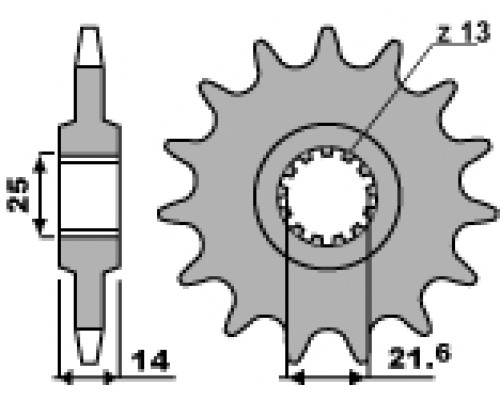 Pbr передня зірочка 2083 15 18nc kawasaki zr 750 zephyr (95-99) (ланцюг 525)