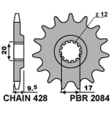 Pbr передня зірочка 2084 14 ktm sx 85 '04-'18 (jtf1907.14) (ланцюг 428) (208414jt)