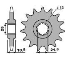 Зірочка передня pbr 2086 17 18nc tdm 850 (96-98) (ланцюг 525) (214217)