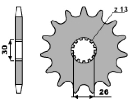 Зірочка передня pbr 2090 19 18nc triumph 955/1050/1200 (ланцюг 530) (jtf1180.19)