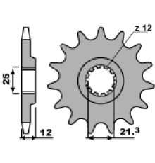 Зірочка передня pbr 2092 13 18nc vor 450/580 (ланцюг 520)