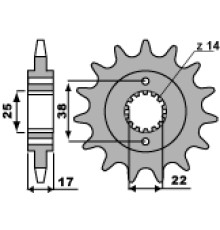 Pbr передня зірочка 2094 15 18nc ducati 900 monster ie 00-02 (ланцюг 520)