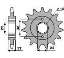 Pbr передня зірочка 2094 15 18nc ducati 900 monster ie 00-02 (ланцюг 520)