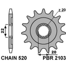 Зірочка передня pbr 2103 13 yamaha yzf 250 '01-'25, wrf 250 '01-'25 (jtf1590.13) (ланцюг 520) (210313jt)