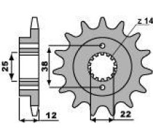 Pbr передня зірочка 2104 15 18nc cagiva 900 00-01 (ланцюг 525)