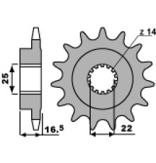 Зірочка передня pbr 2114 15 18nc ducati 749/848/998/1000 (jtf741.15) (ланцюг 525)