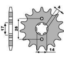 Pbr передня зірочка 2118 13 18nc honda trx 90 93-08, crf 125 '15-20 (ланцюг 428) (jtf277.13)