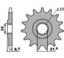 Зірочка передня pbr 2137 15 18nc kawasaki z1000 07-16 (jtf1537.15) (ланцюг 525)