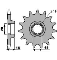 Pbr передня зірочка 2140 10 18nc montesa 250 4t r (4rt) (ланцюг 520)