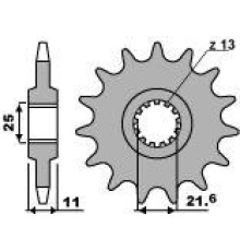 Pbr передня зірочка 2142 15 18nc yamaha r6 (06-09) -1 (ланцюг 525)