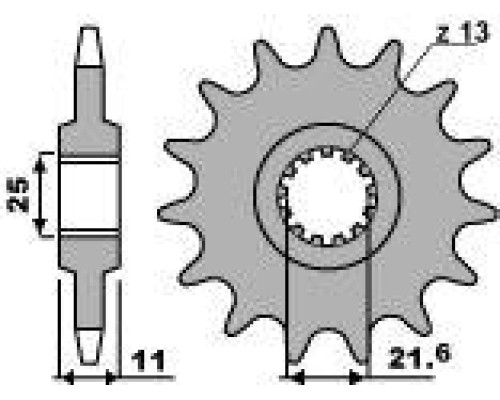 Pbr передня зірочка 2142 15 18nc yamaha r6 (06-09) -1 (ланцюг 525)