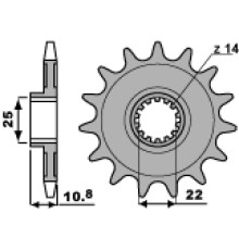 Pbr передня зірочка 2145 16 18nc aprilia 450/550 rsv,sxv (ланцюг 520)
