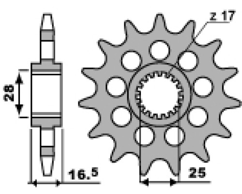 Передня зірочка pbr 2147 16 18nc ktm 990 (ланцюг 525)