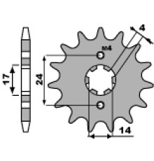 Зірочка передня pbr 2153 12 18nc aprilia rs 50 (06-08) (ланцюг 420)