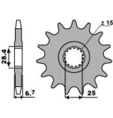 Передня зірочка pbr 2168 14 18nc (ланцюг 520)