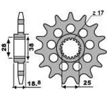 Зірочка передня pbr 2178 16 18nc aprilia rsv 1000 09-11 (ланцюг 525)