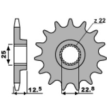 Pbr передня зірочка 2180 12 18nc polaris 250/300/325/400/500 (ланцюг 520) (jtf3221.12)
