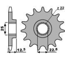 Pbr передня зірочка 2180 12 18nc polaris 250/300/325/400/500 (ланцюг 520) (jtf3221.12)