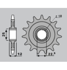 Передня зірочка pbr 2266 11 gasgas 280/300 txt pro '04-'15