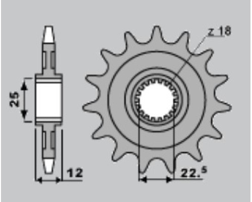 Передня зірочка pbr 2266 11 gasgas 280/300 txt pro '04-'15