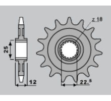 Передня зірочка pbr 2266 11 gasgas 280/300 txt pro '04-'15