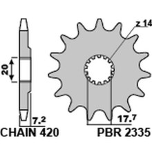 Зірочка передня pbr 2335 14 18nc yamaha yz 65 18-20 (ланцюг 420) (jtf1558.14)