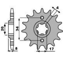 Передня зірочка pbr 267 14 18nc cb 250/ xl 350 r (ланцюг 520)