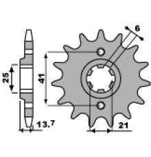 Pbr передня зірочка 268 15 18nc honda vf 500f (84-88) (ланцюг 530)