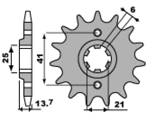 Pbr передня зірочка 268 15 18nc honda vf 500f (84-88) (ланцюг 530)