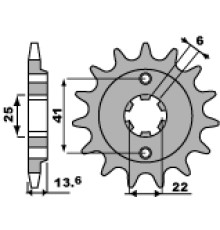 Pbr передня зірочка 293 16 18nc honda vt 600c (88-89) (jtf293.16) (ланцюг 525)