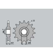 Зірочка передня pbr 295 13 18nc honda cbr 600 f 87-96 (-2) (ланцюг 530)