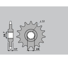 Зірочка передня pbr 295 13 18nc honda cbr 600 f 87-96 (-2) (ланцюг 530)