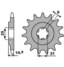Pbr передня зірочка 331 15 18nc honda cb 750k 78 (ланцюг 630)