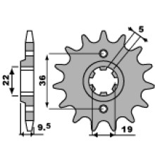 Pbr передня зірочка 337 14 18nc honda cr 250 (82-85) (jtf337.14) (ланцюг 520)