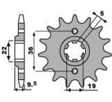 Pbr передня зірочка 337 14 18nc honda cr 250 (82-85) (jtf337.14) (ланцюг 520)